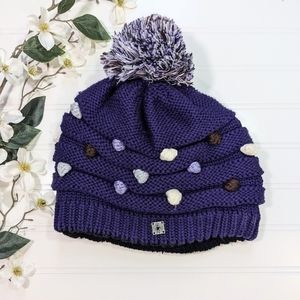 Smartwool Purple Knit Pom-Pom Hat